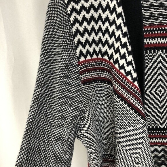 Vanity Womens Medium Open Front Long Sleeve Holyday Cardigan Sweater Fringe M - Picture 4 of 10